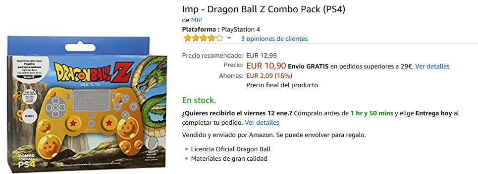 Accesorios Dragon Ball para PS4 Accesorios Dragon Ball para PS4