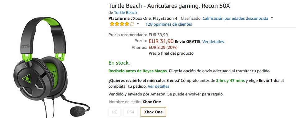 Auriculares Turtle Beach Recon 50X Auriculares Turtle Beach Recon 50X