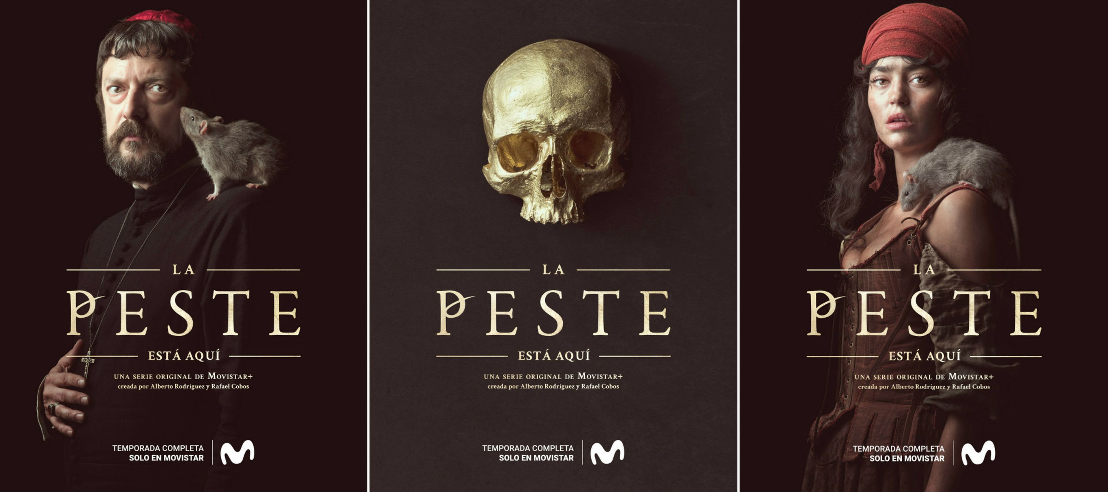 Carteles promocionales de la serie 'La Peste', de Movistar +.
