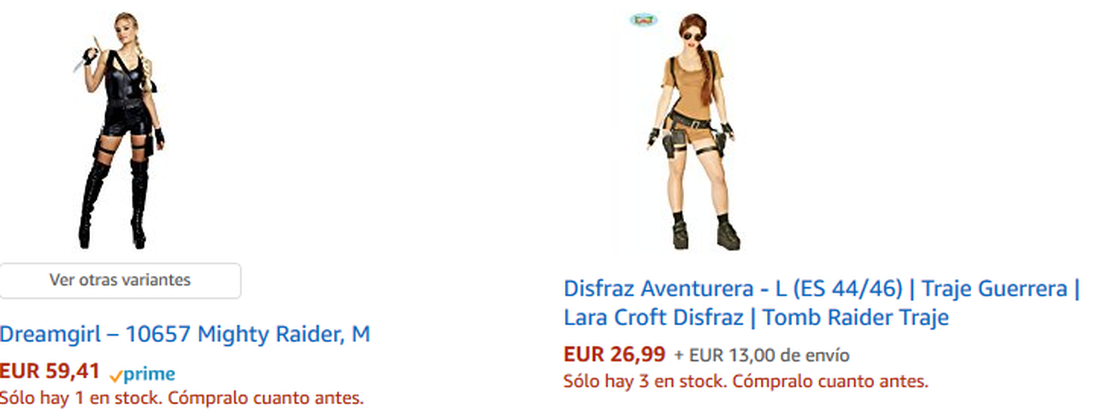 Disfraces de Lara Croft en Amazon