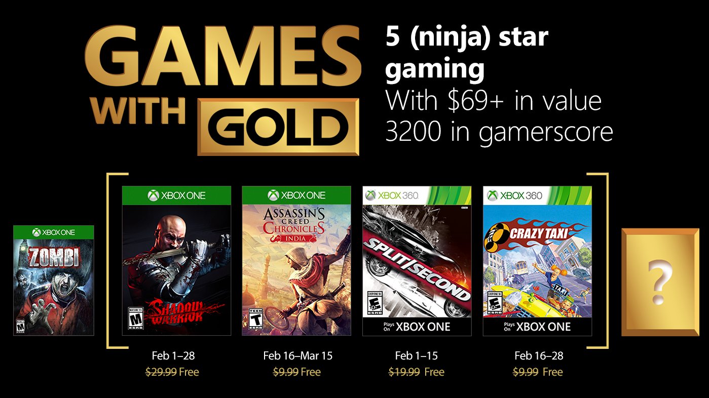 Games With Gold de febrero 2018 Games With Gold