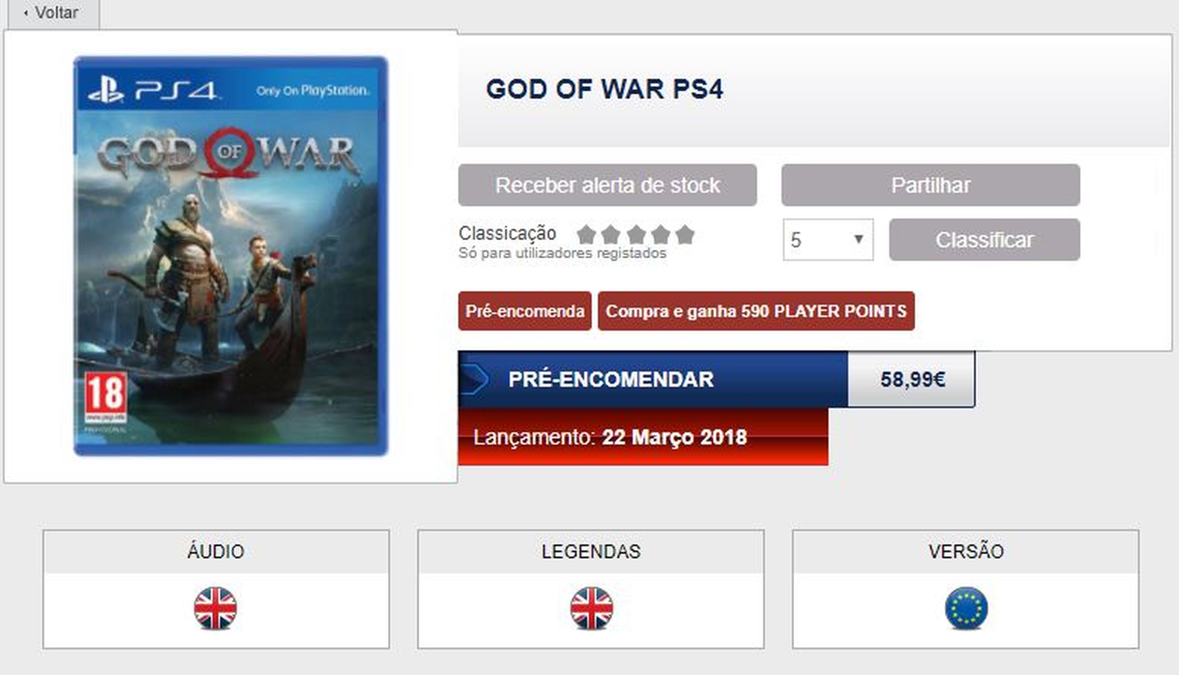 God of War PS4 fecha de salida filtrada