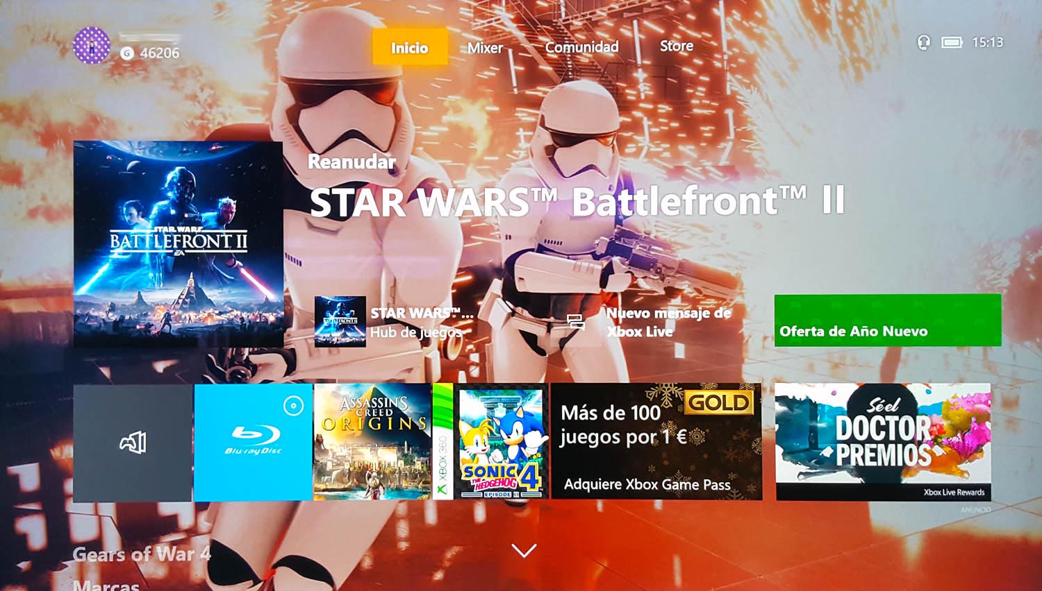 Menú de Xbox One Menú de Xbox One