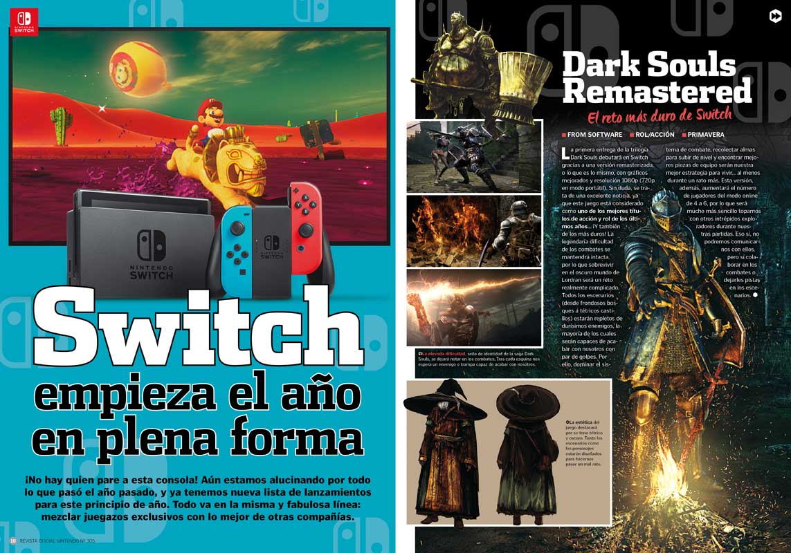 Revista Oficial Nintendo 305 a la venta, cargada de 