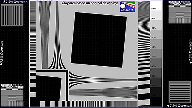 Patrón Sharpness & Overscan Patrón Sharpness & Overscan de AVS HD709