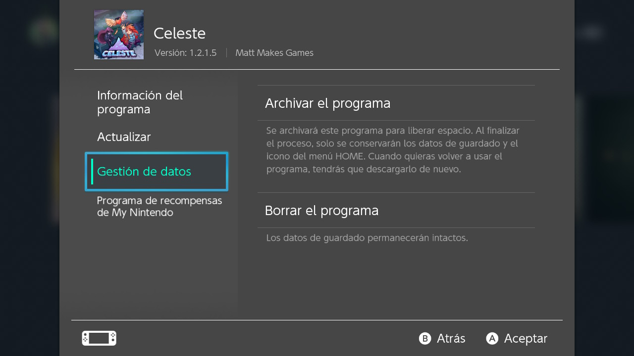 Archivar datos switch Archivar datos switch