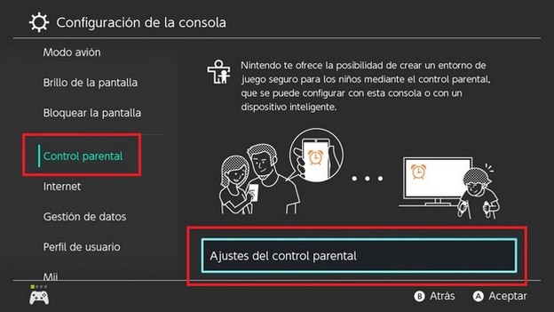 Control parental Nintendo Switch Control parental Nintendo Switch