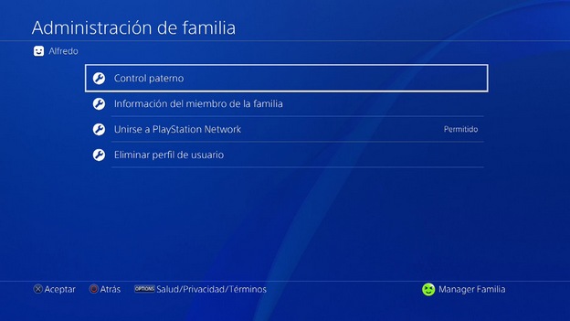 Control parental PS4 Control parental PS4