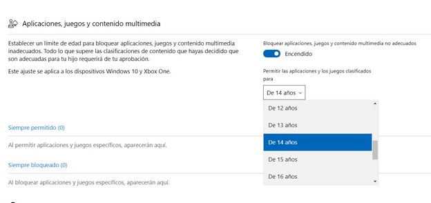Control parental en Xbox One Control parental en Xbox One