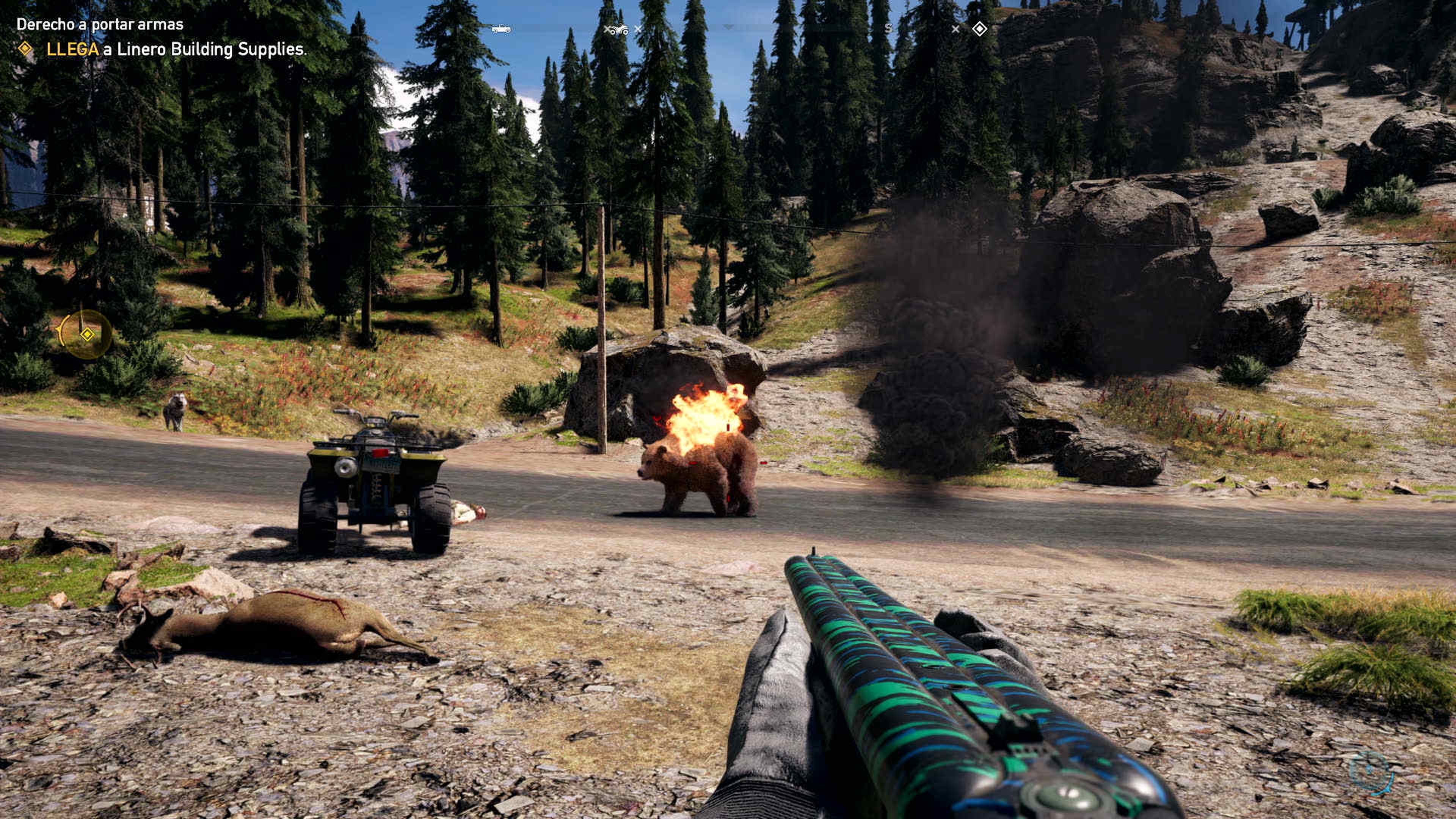 No sería Far Cry si no hubiese osos en llamas.