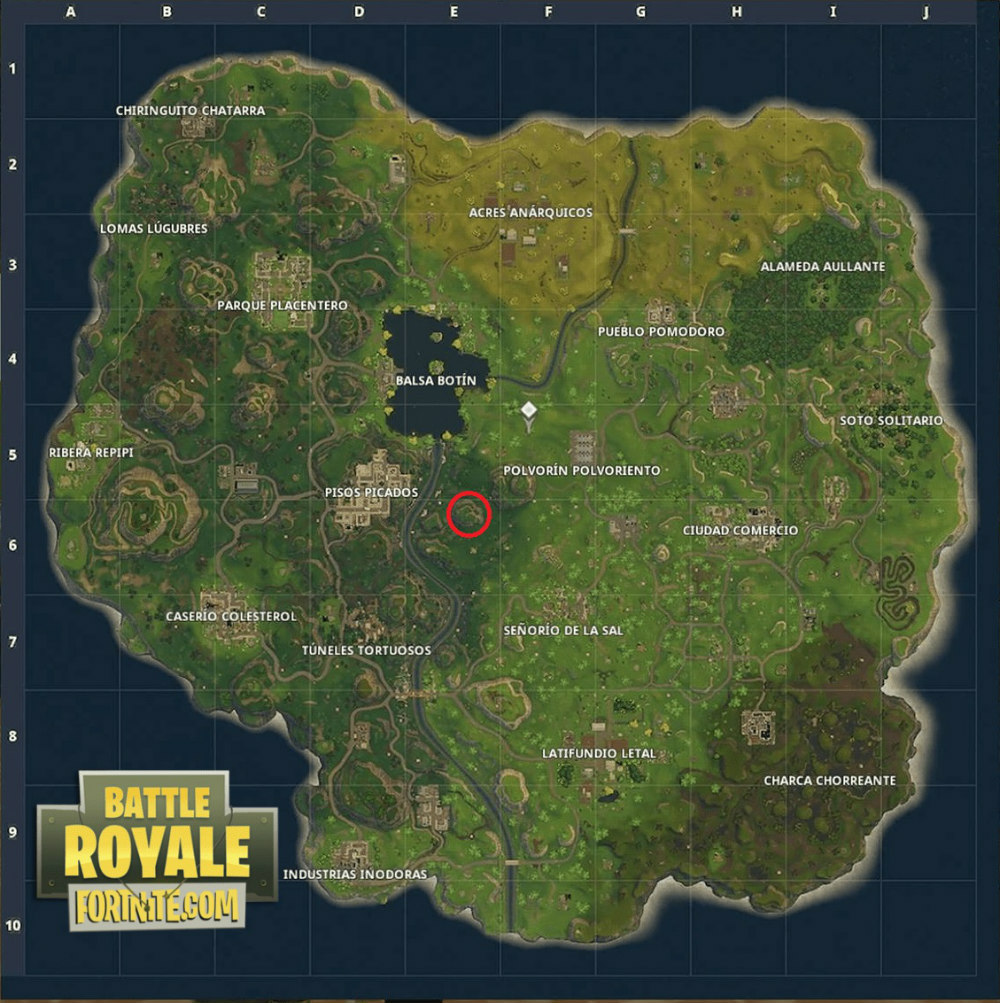 Fortnite Battle Royale - Busca en un puente de metal Fortnite Battle Royale - Busca en un puente de metal
