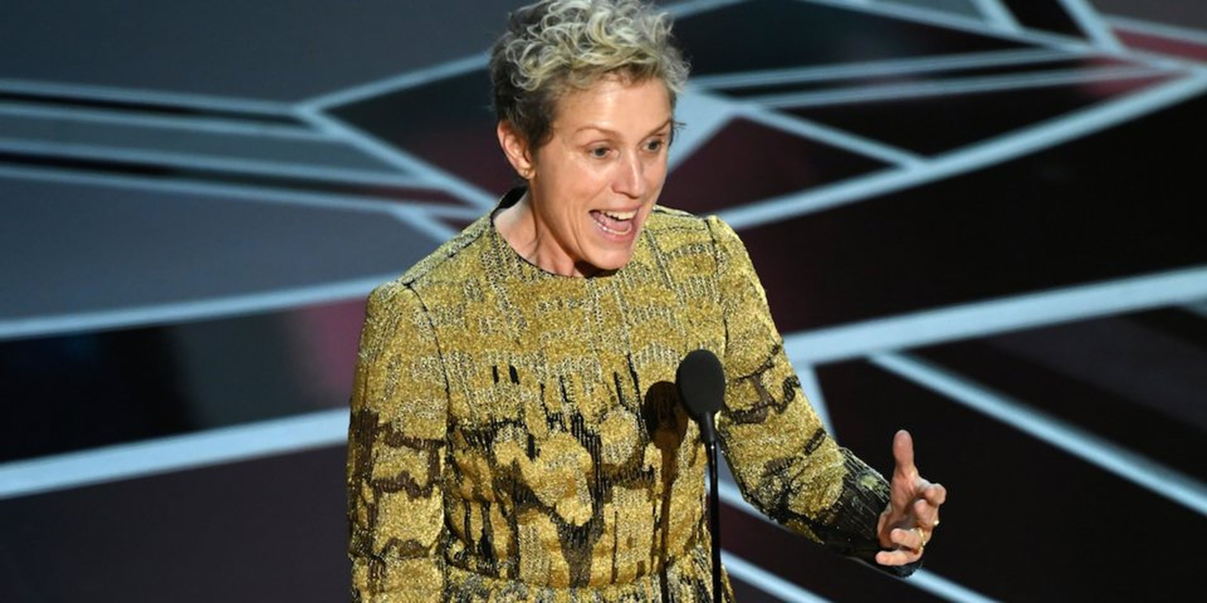 Frances McDormand recogiendo Oscar mejor actriz
