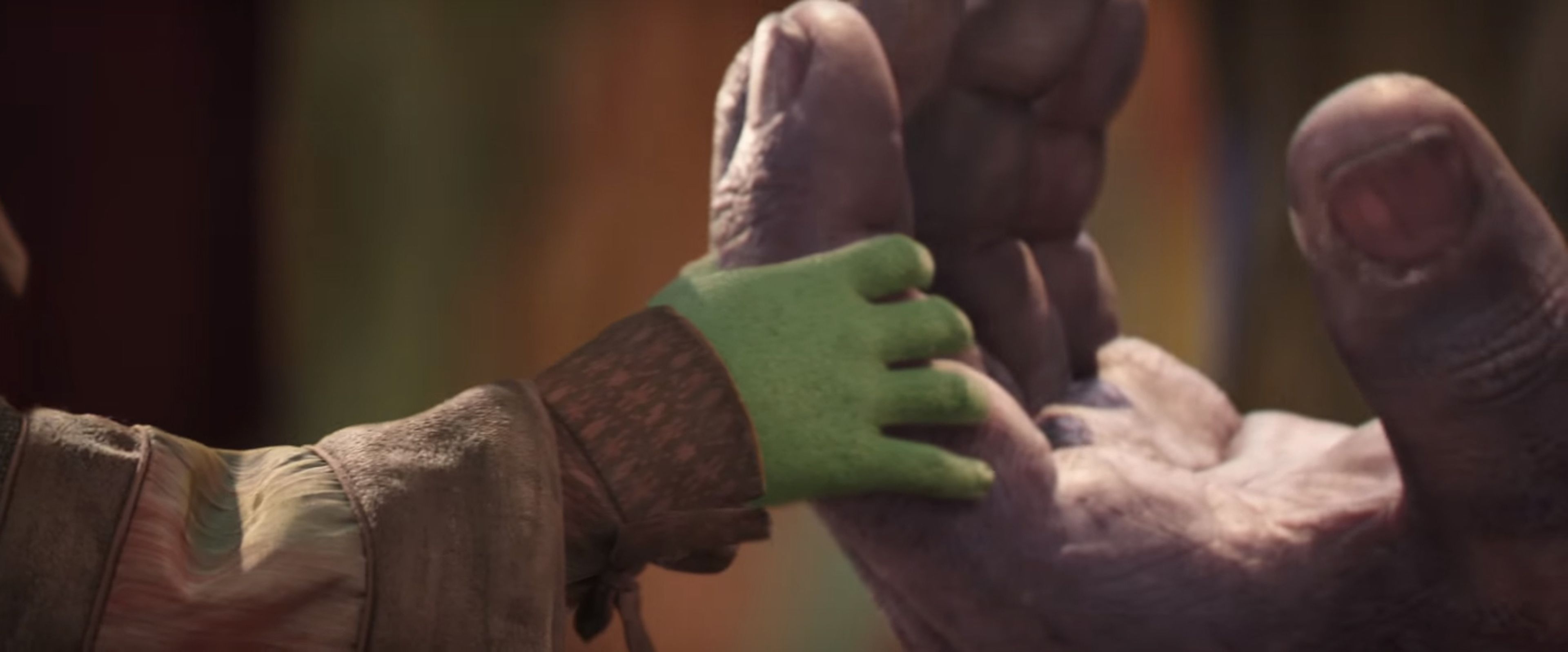 Gamora y Thanos en Vengadores: Infinity War