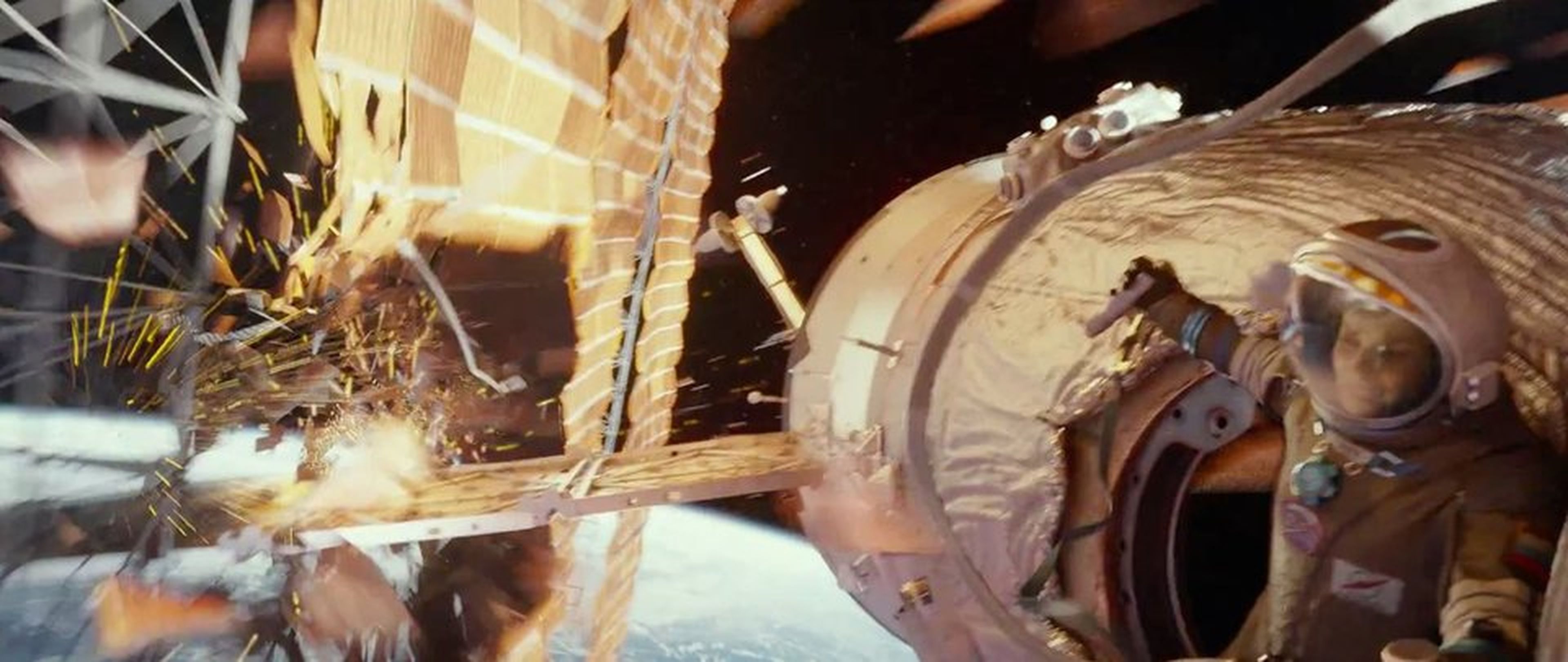 Una escena de la película Gravity.