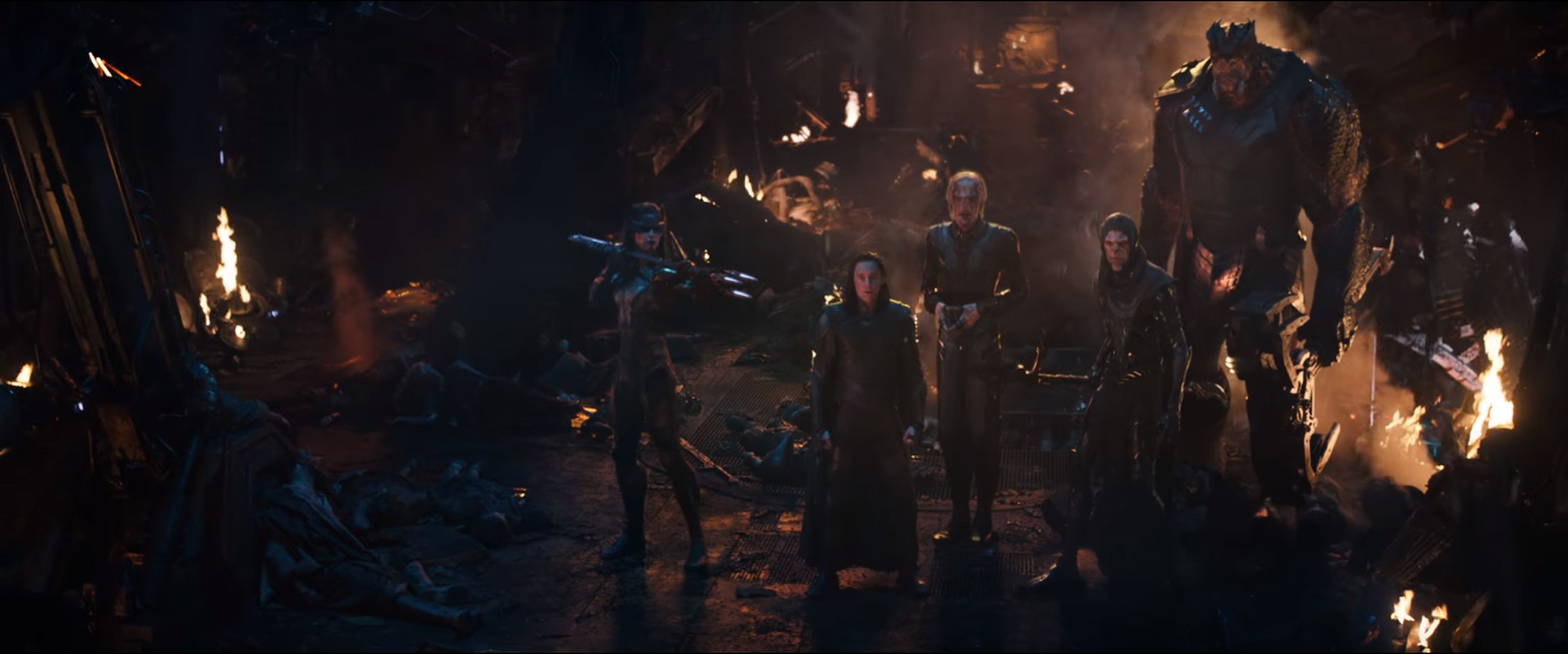 Loki con la Orden negra de Thanos en Vengadores: Infinity War