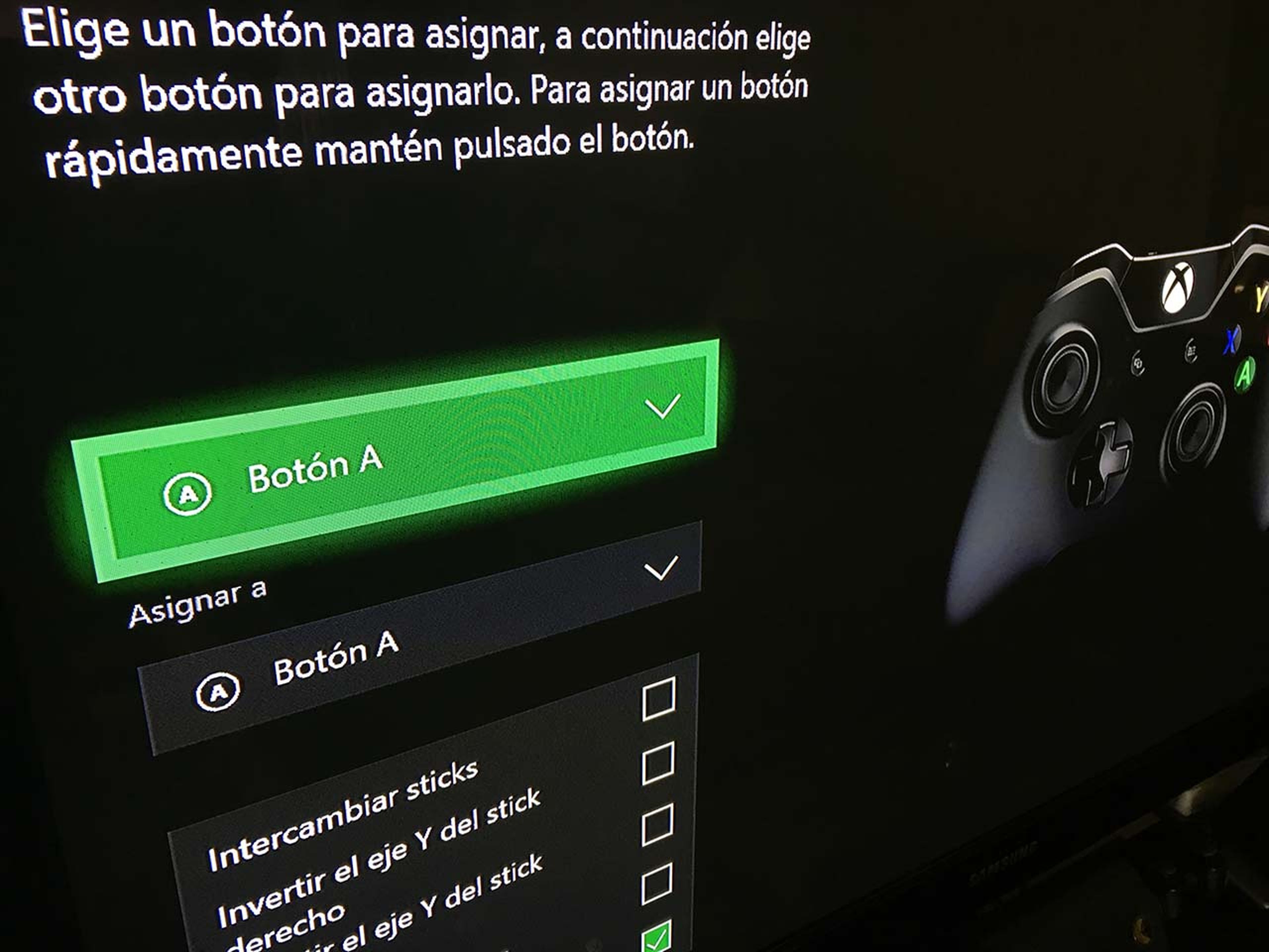 Mapeo botones Xbox One