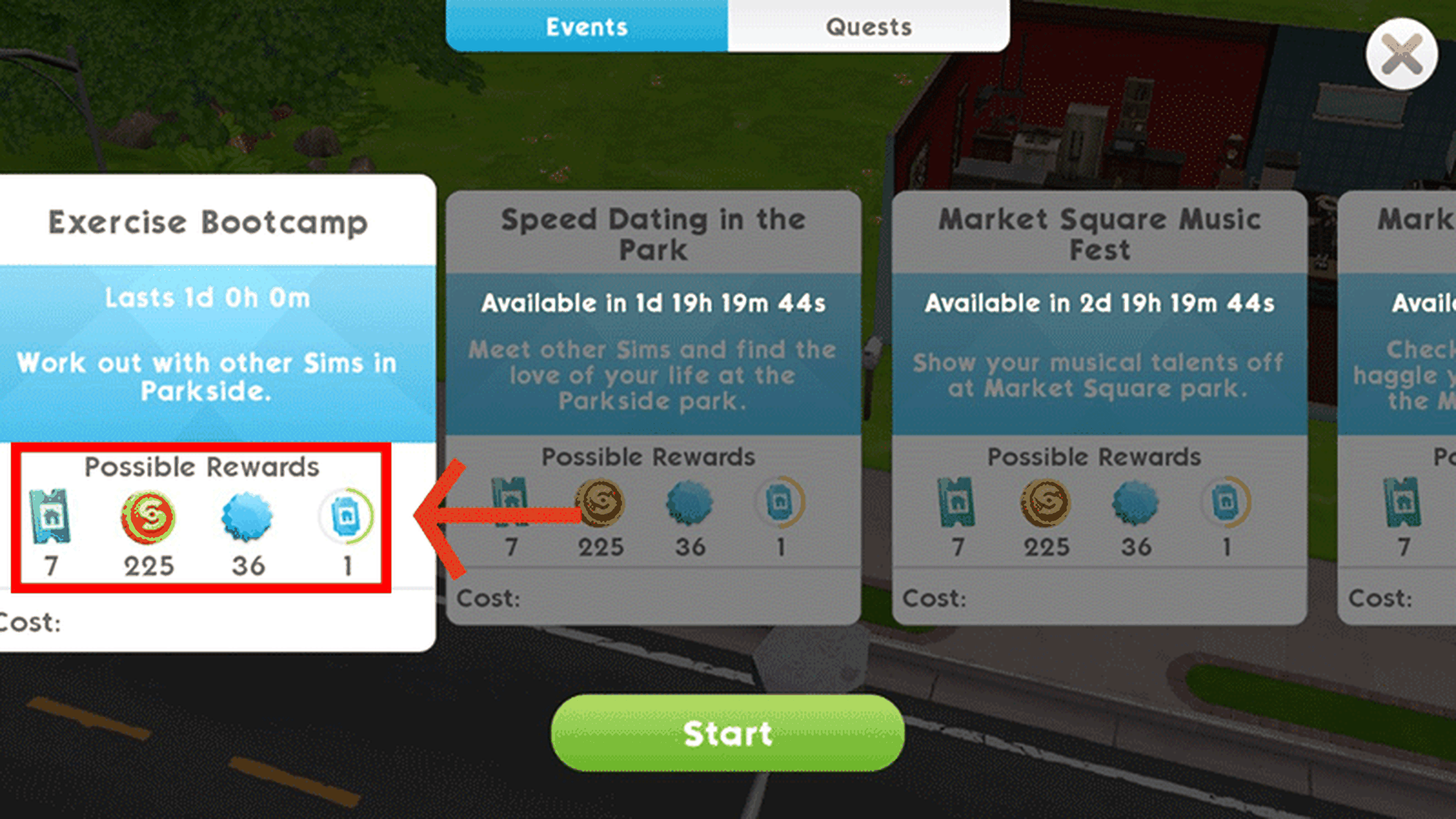 Los Sims Móvil - Eventos especiales
