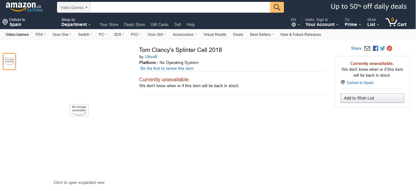 Splinter Cell Amazon Splinter Cell Amazon