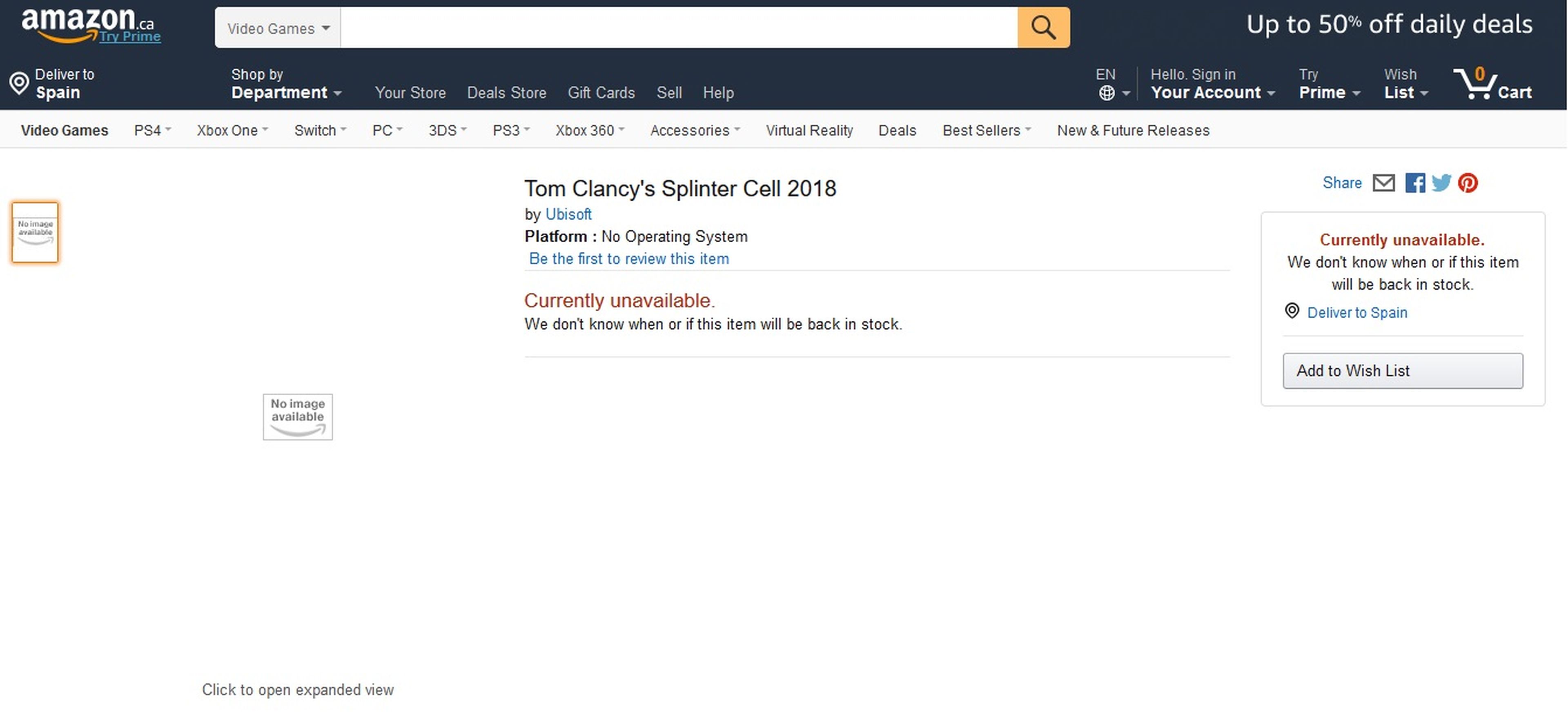 Splinter Cell Amazon