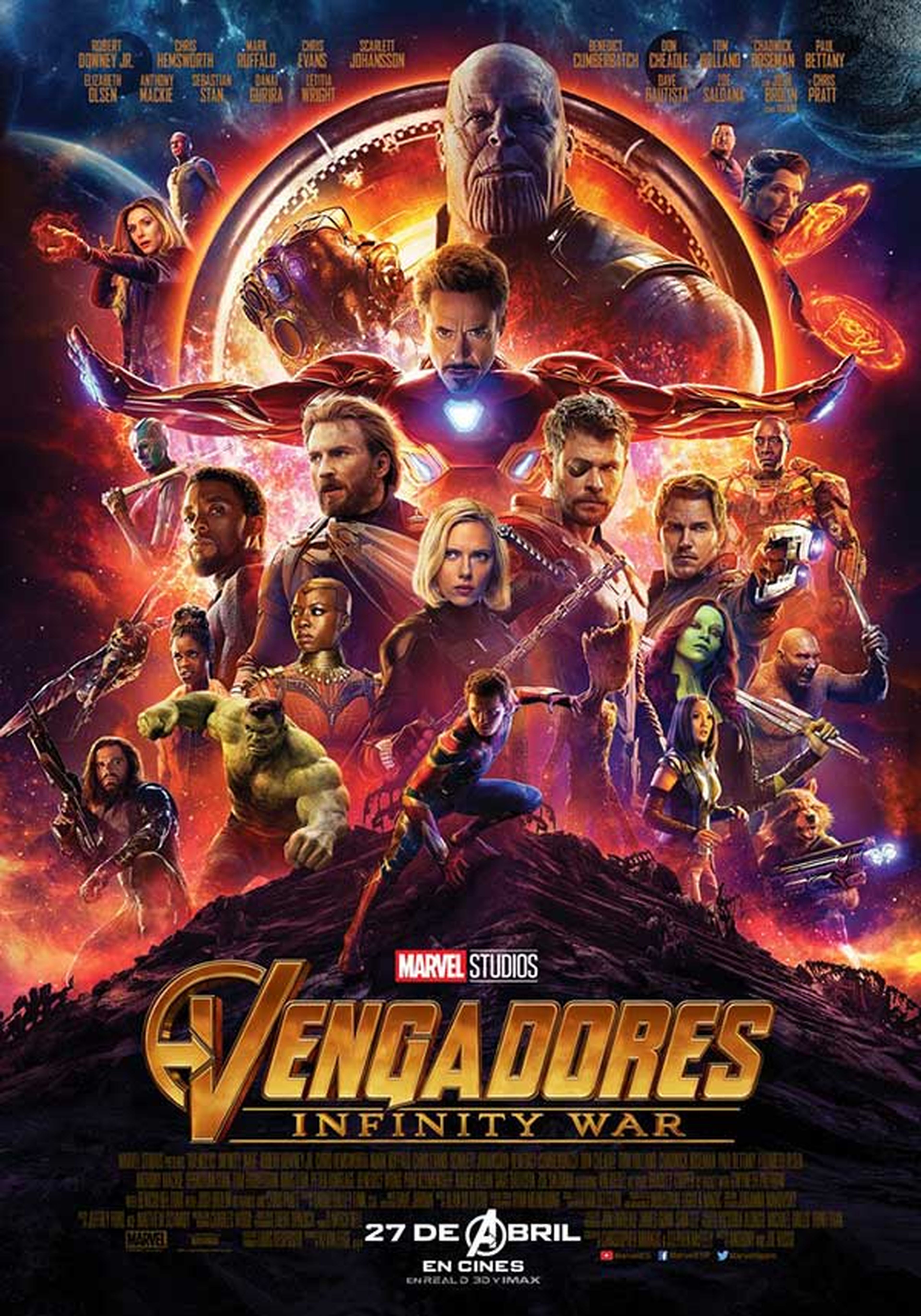 Vengadores: Infinity War póster