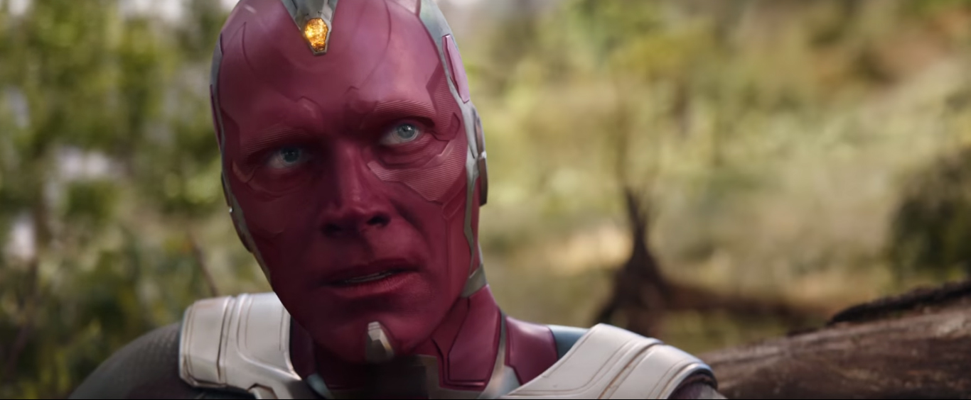 Visión con la Gema de la mente en Vengadores: Infinity War Visión con la Gema de la mente en Vengadores: Infinity War