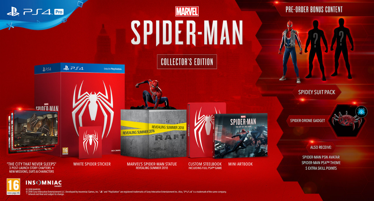 Edición coleccionista Spider-Man para PS4 spider-man