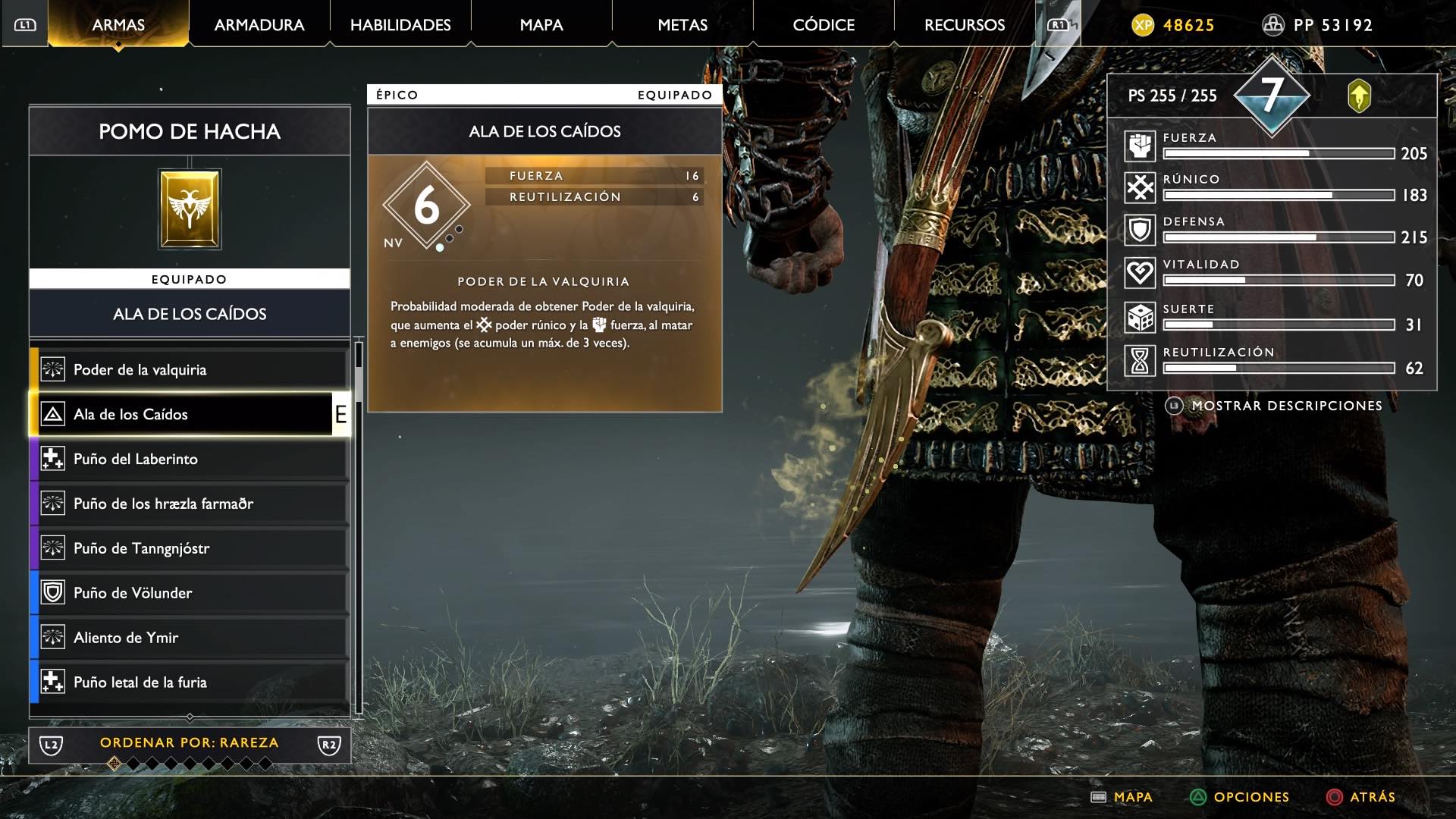 God of War pomo Ala de los caídos God of War pomo Ala de los caídos