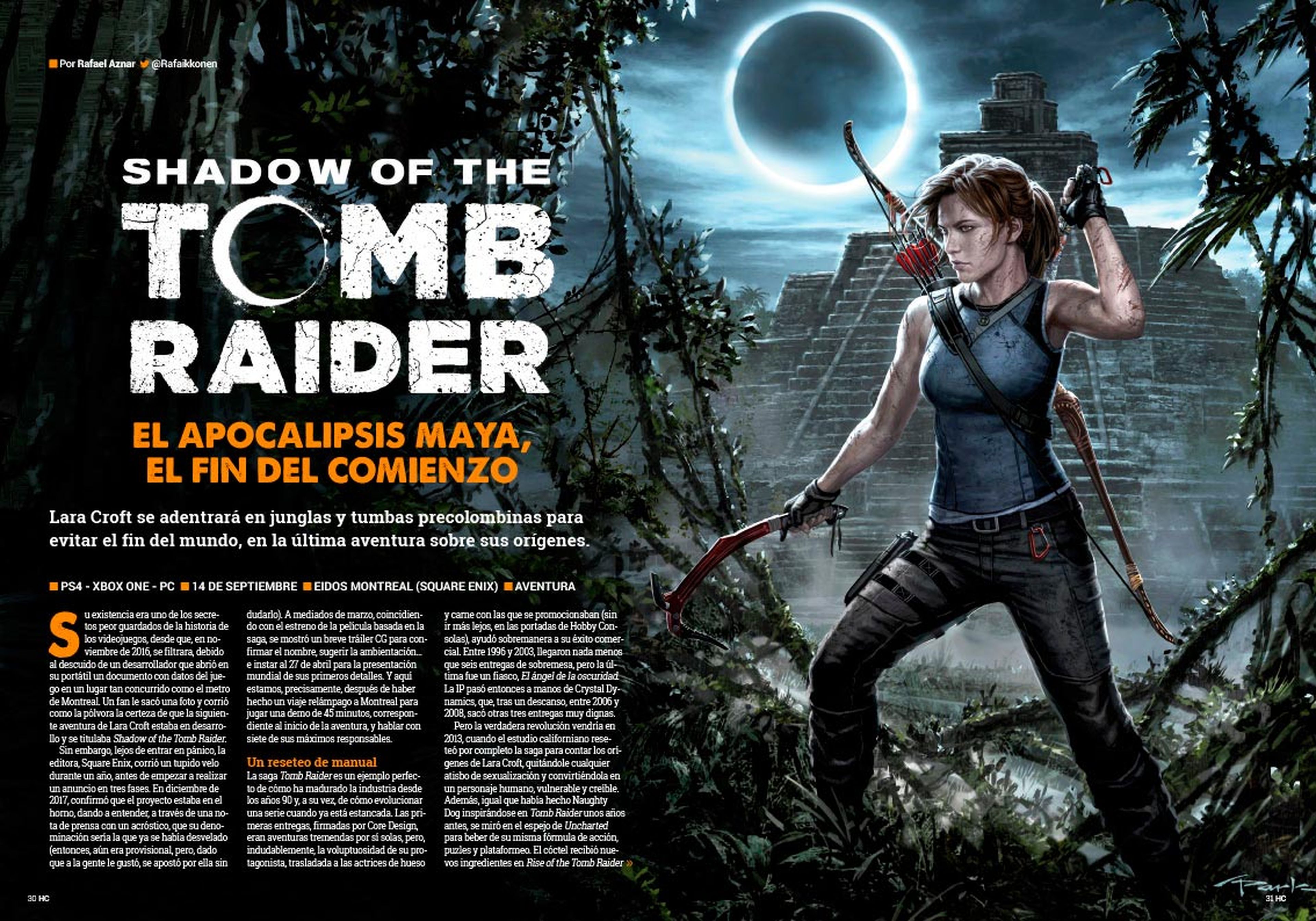 Hobby Consolas 322: reportaje Shadow of the Tomb Raider