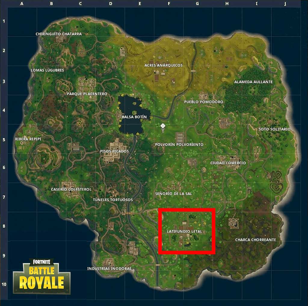 Mapa Fortnite Battle Royale Mapa Fortnite Battle Royale