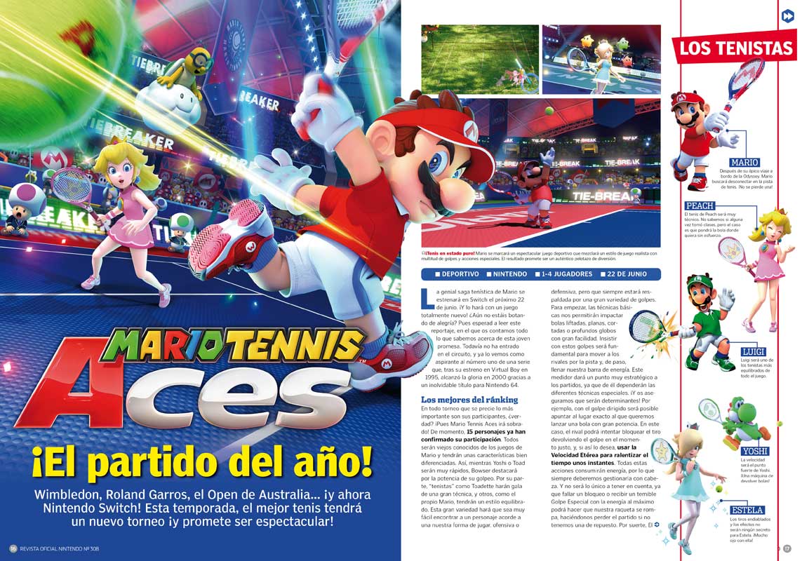 Mario Tennis Aces RON 308 Mario Tennis Aces RON 308