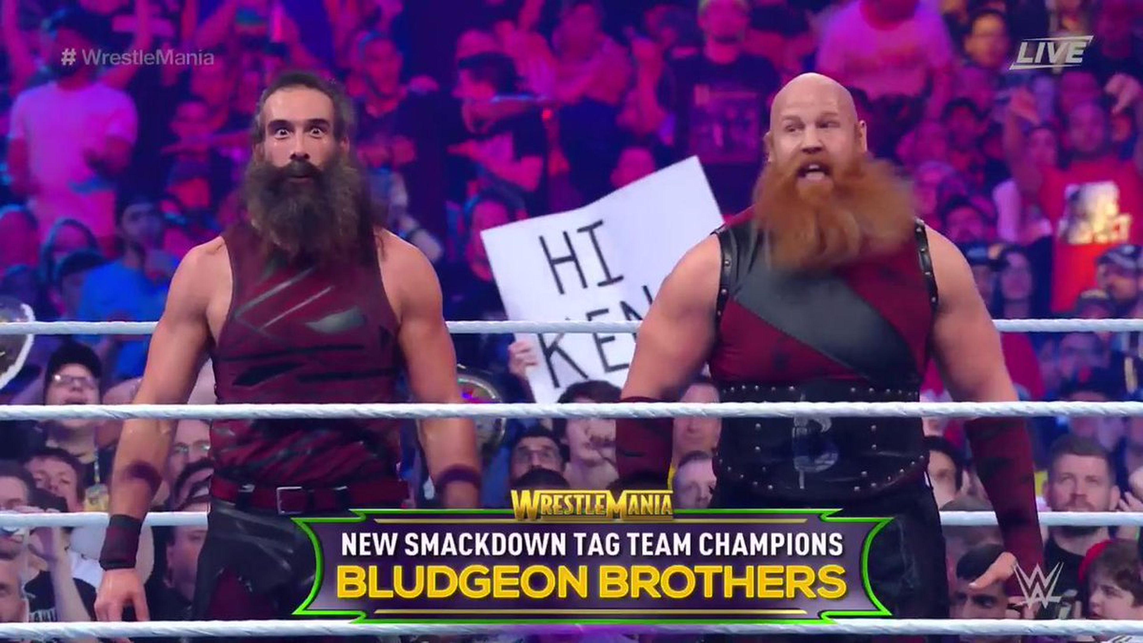 WWE WrestleMania 34 - Campeonato por Equipos de SmackDown - The Usos vs. The New Day vs. The Bludgeon Brothers