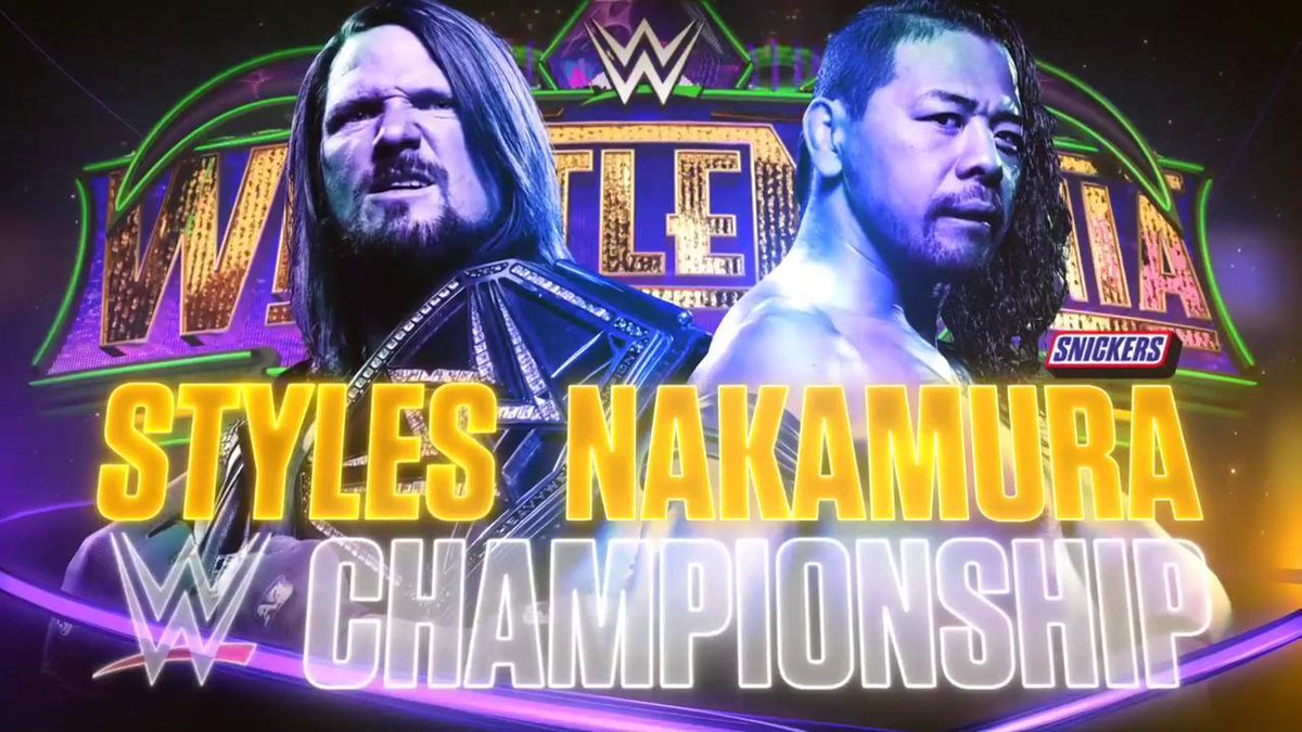 WWE WrestleMania 34 - Campeonato Mundial Pesado WWE - AJ Styles vs. Shinsuke Nakamura WWE WrestleMania 34 - Campeonato Mundial Pesado WWE - AJ Styles vs. Shinsuke Nakamura