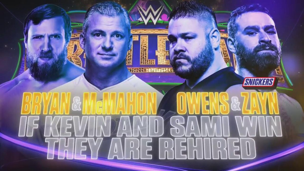 WWE WrestleMania 34 - Shane McMahon y Daniel Bryan vs. Kevin Owens y Sami Zayn WWE WrestleMania 34 - Shane McMahon y Daniel Bryan vs. Kevin Owens y Sami Zayn