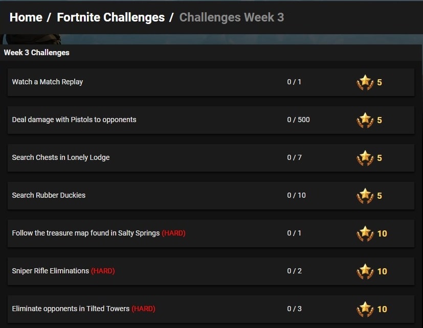 Desafíos semana 3 fortnite Desafíos semana 3 fortnite
