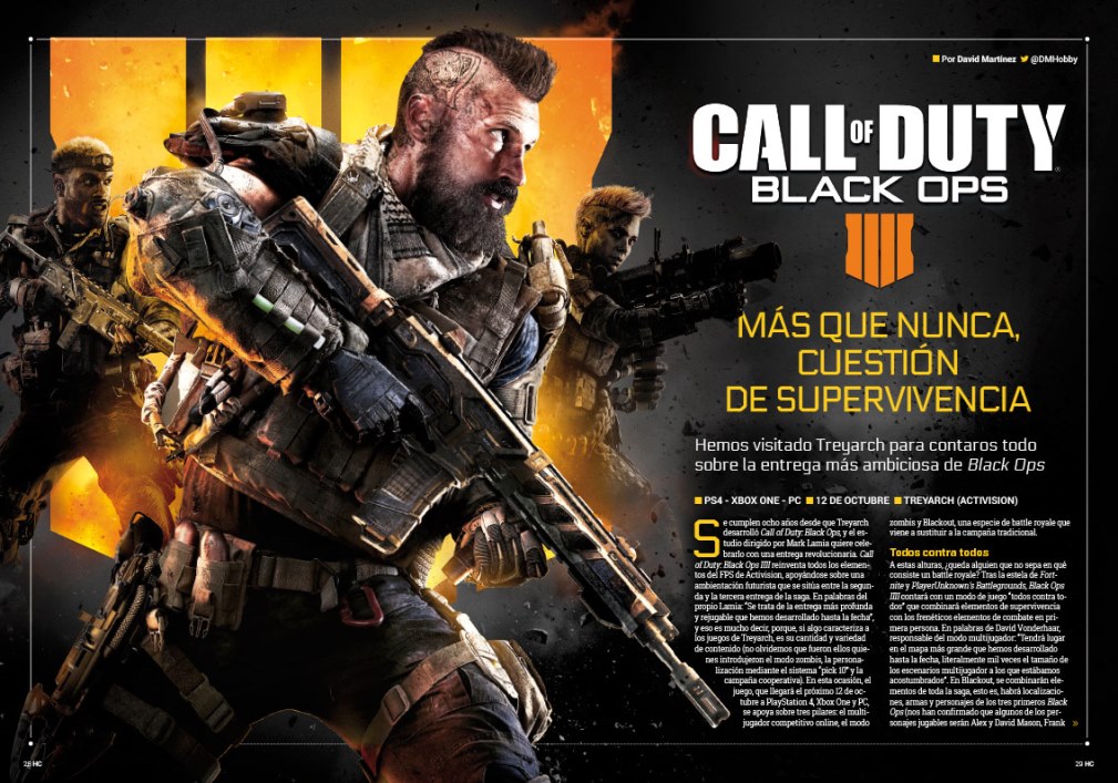 Hobby Consolas 323, a la venta con pósters de Black Ops IIII y Detroit Hobby Consolas 323, a la venta