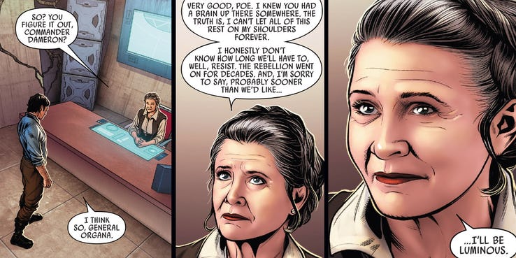 Leia comic Poe Dameron Leia comic Poe Dameron
