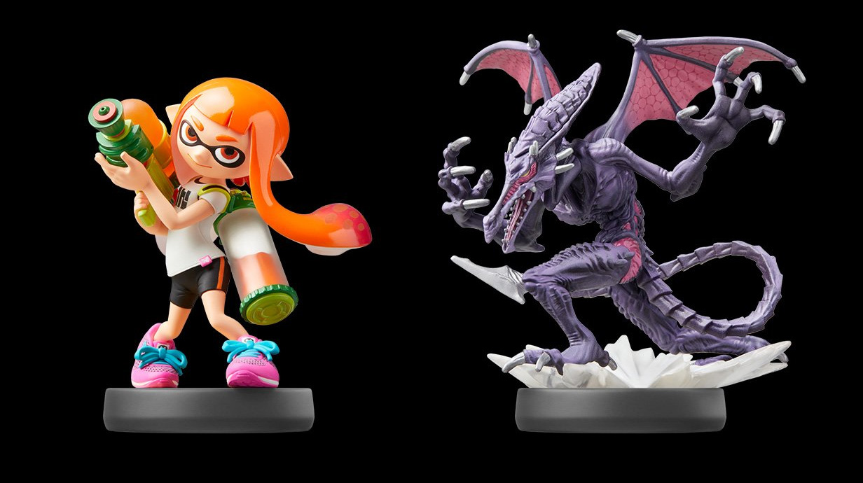 Amiibo Inkling chica y Ridley amiibo