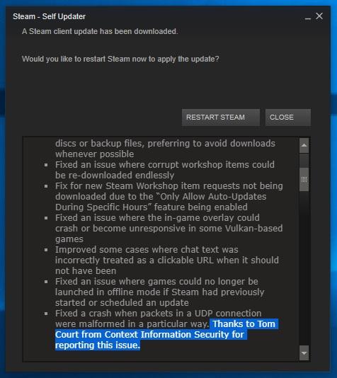 Bug de Steam Bug de Steam