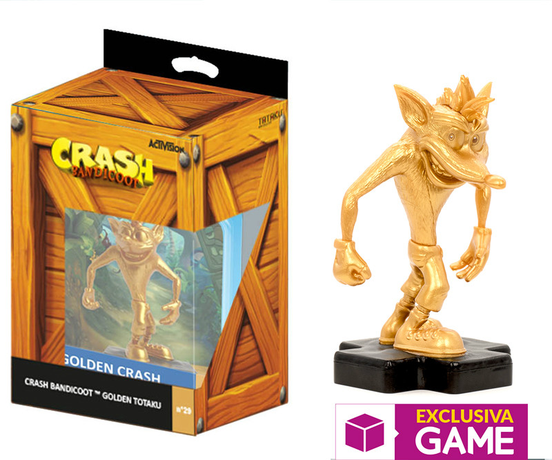 Figura Totaku dorada de Crash Bandicoot Figura Totaku dorada de Crash Bandicoot