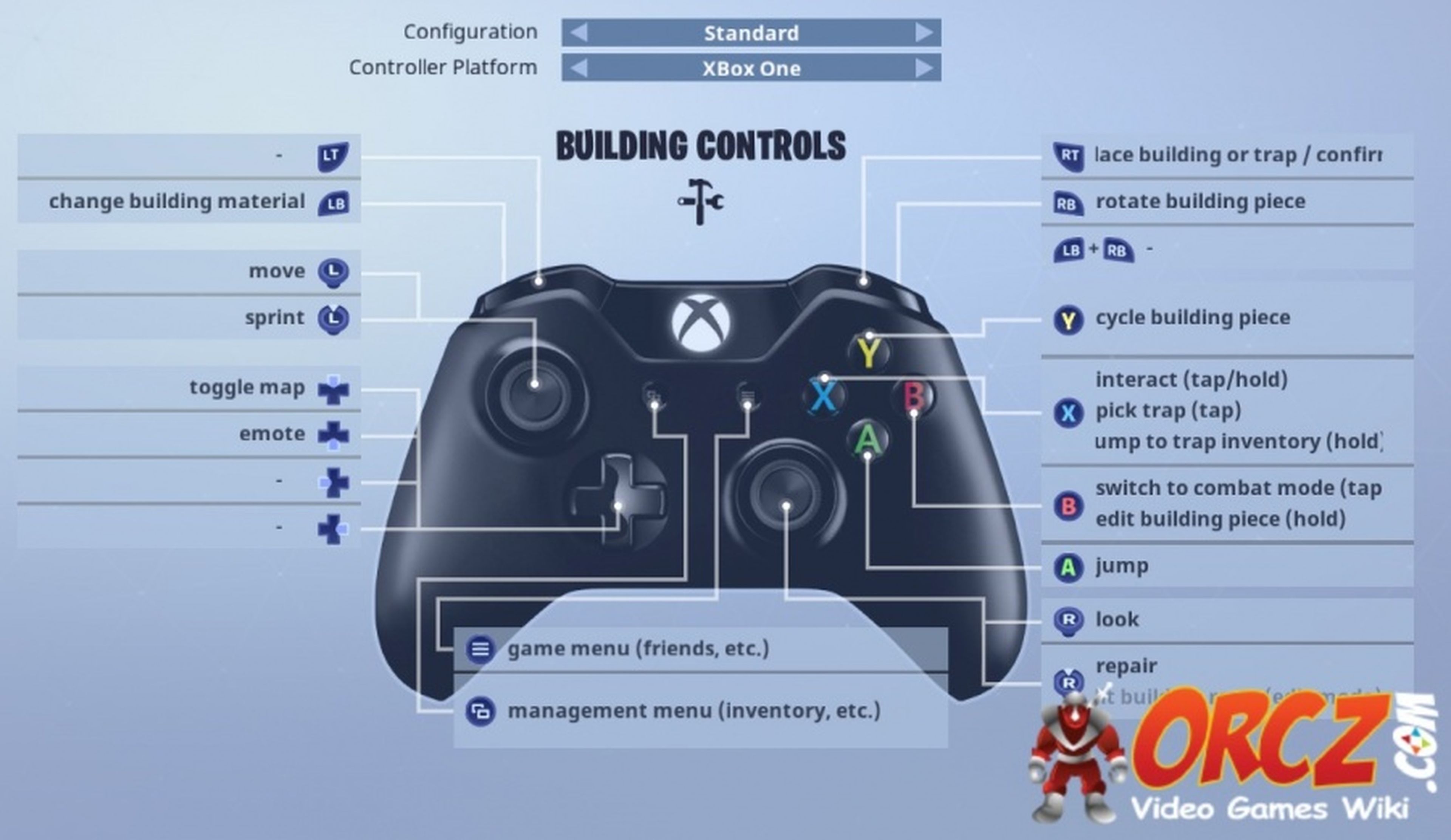 Fortnite - Controles del Modo Construcción en Xbox One