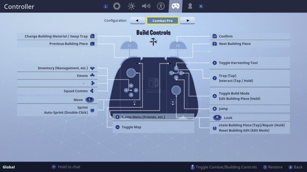 fortnite switch - mejores controles fortnite ps4
