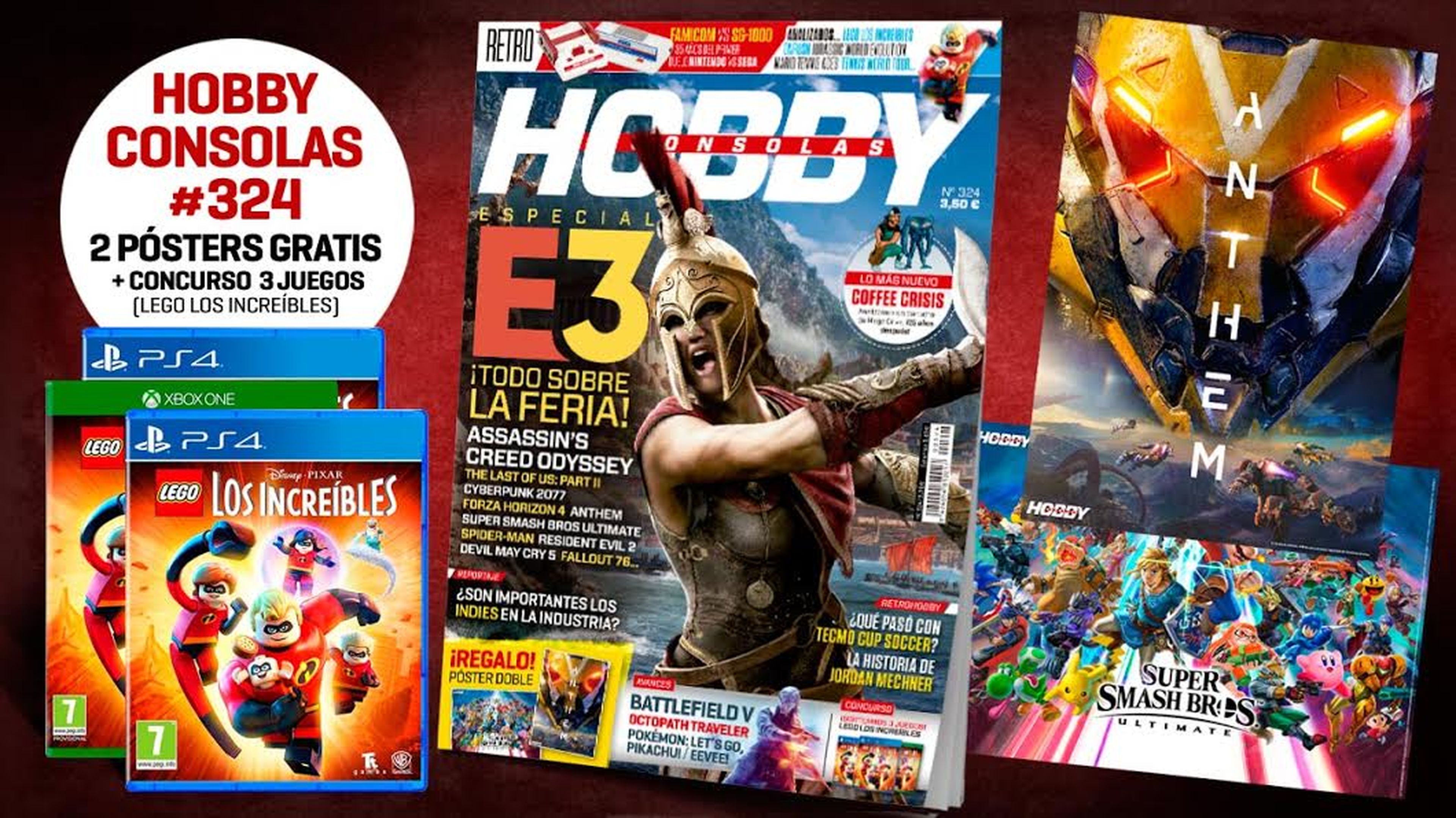 Hobby Consolas 324, a la venta con reportaje del E3 y póster de Smash Bros y Anthem