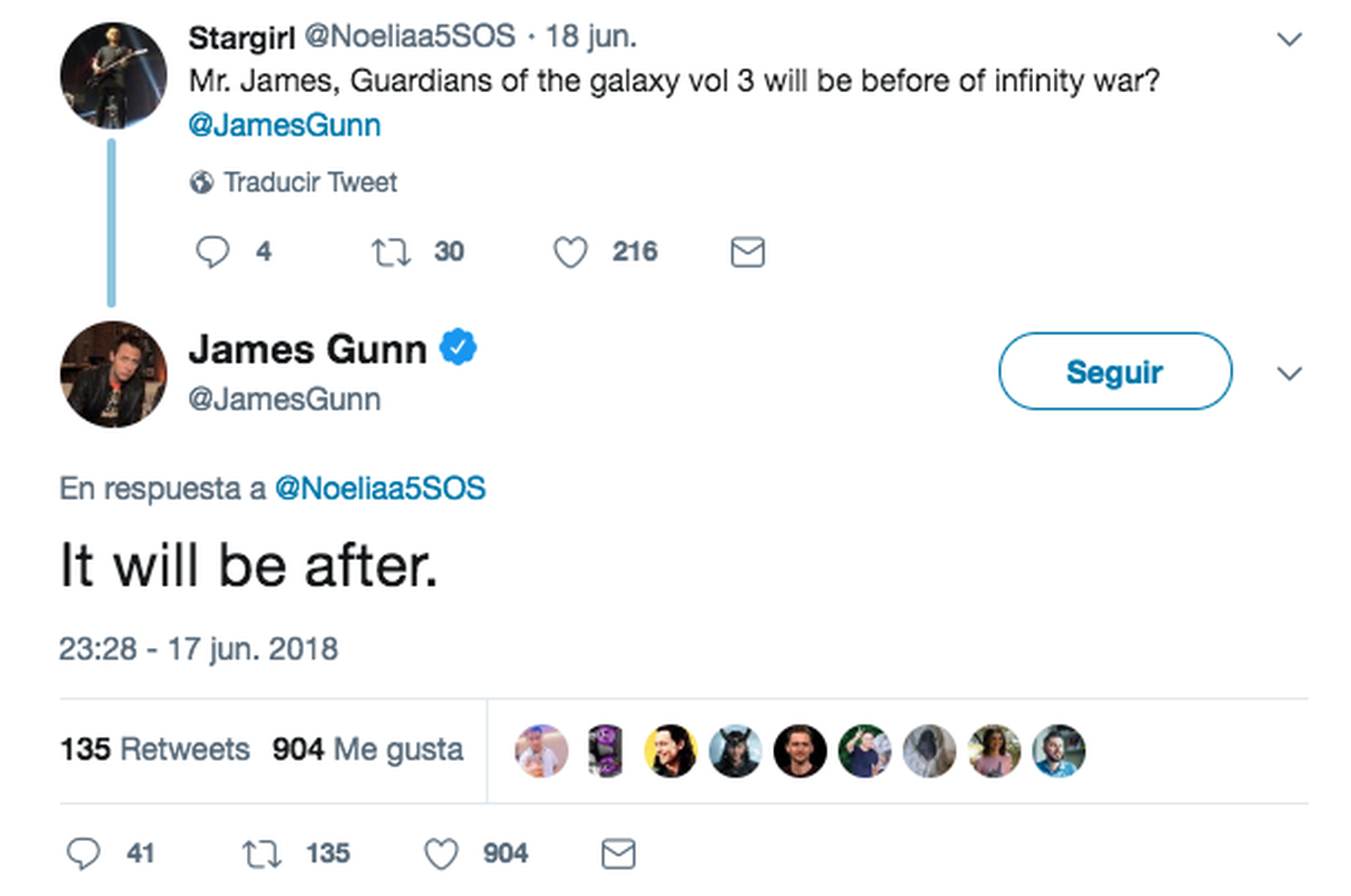 James Gunn en twitter