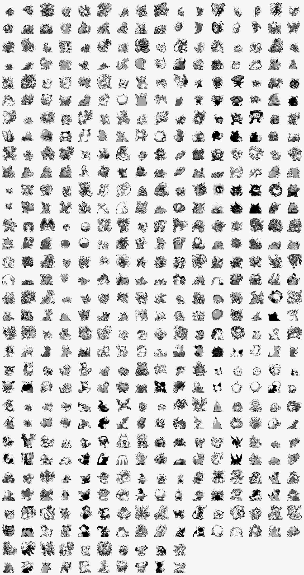 Pokémon Oro Plata beta sprites Pokémon Oro Plata beta sprites