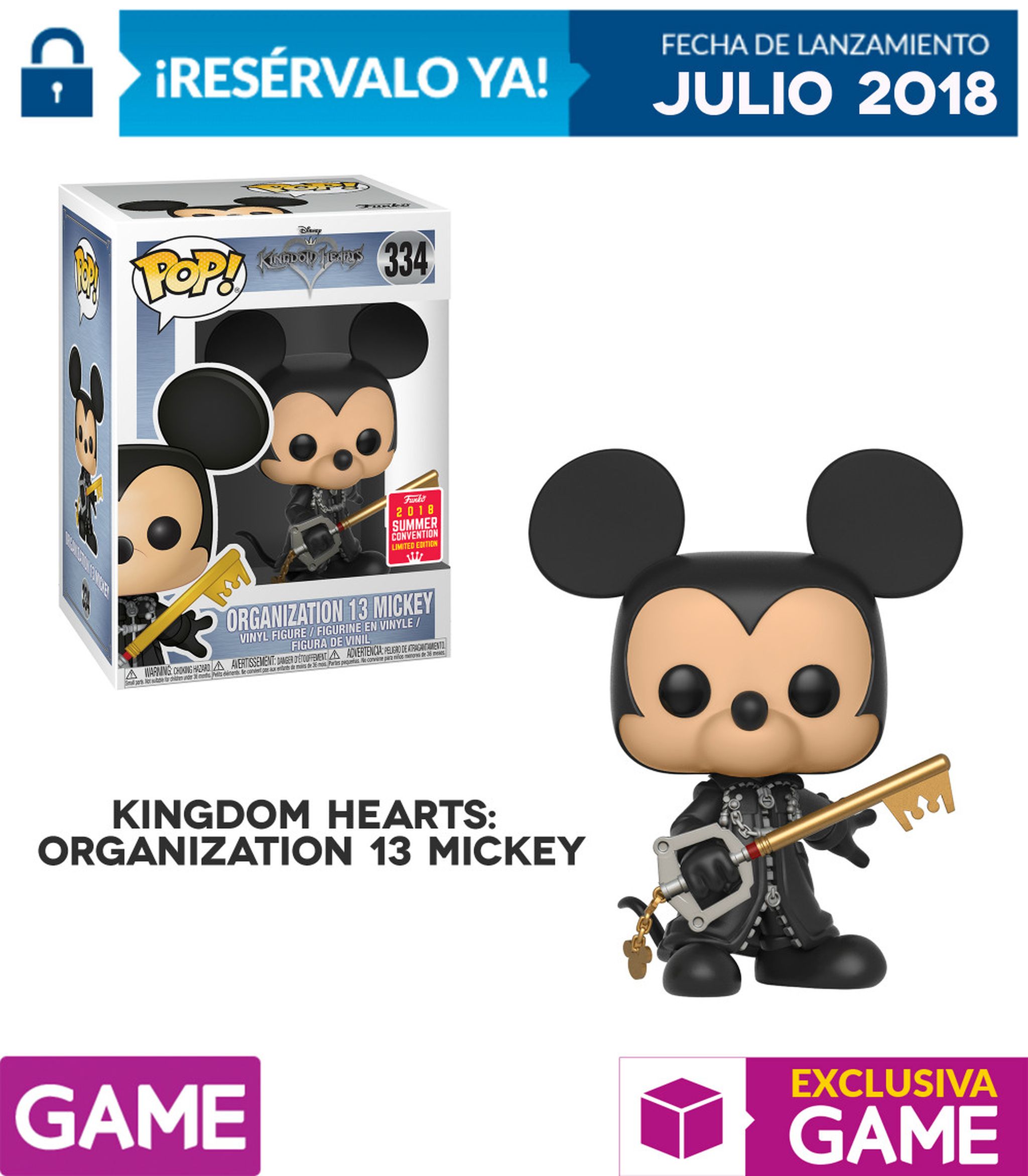 Figura POP Kingdom Hearts: Organization 13 Mickey