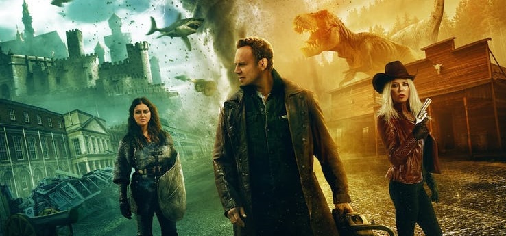 The Last Sharknado: It's About Time poster The Last Sharknado: It's About Time poster