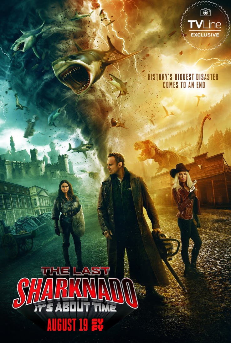The Last Sharknado: It's About Time poster The Last Sharknado: It's About Time poster