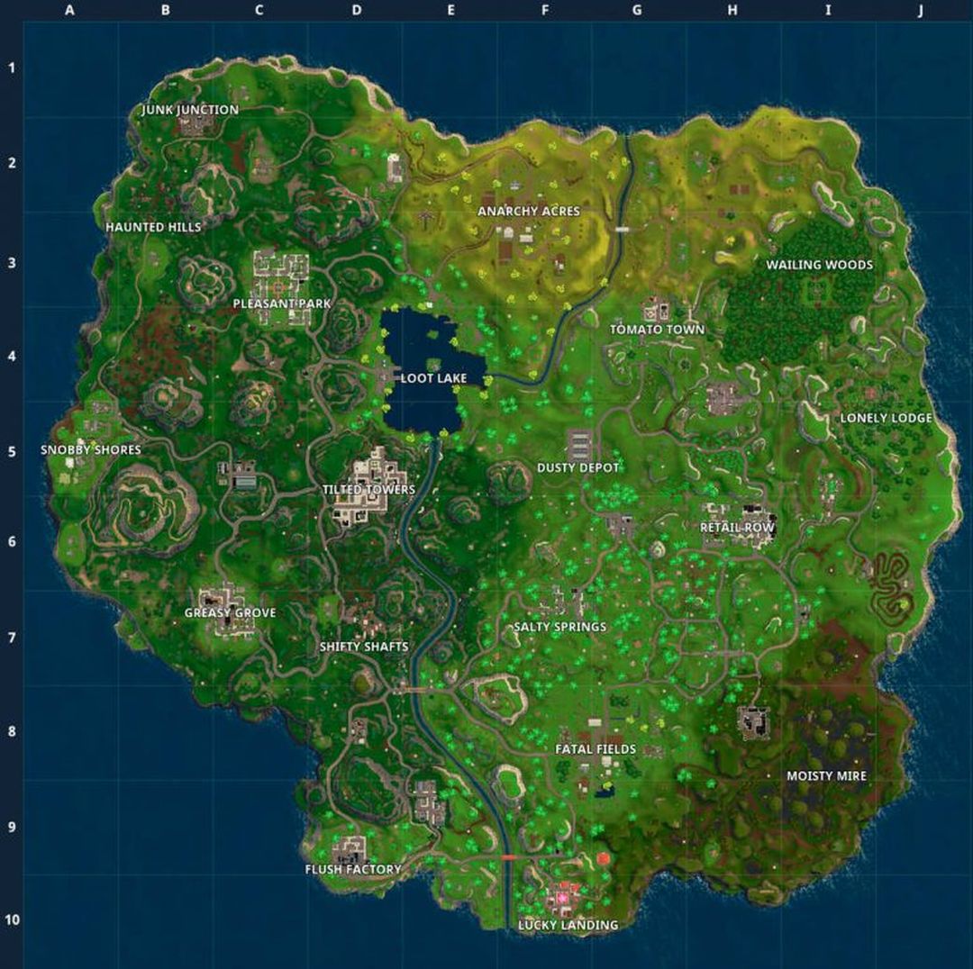 Fortnite Battle Royale: Cambios Del Mapa Hasta La Temporada 5