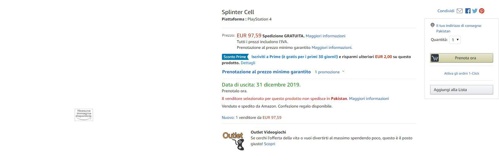 Splinter Cell Amazon Italia Splinter Cell Amazon Italia