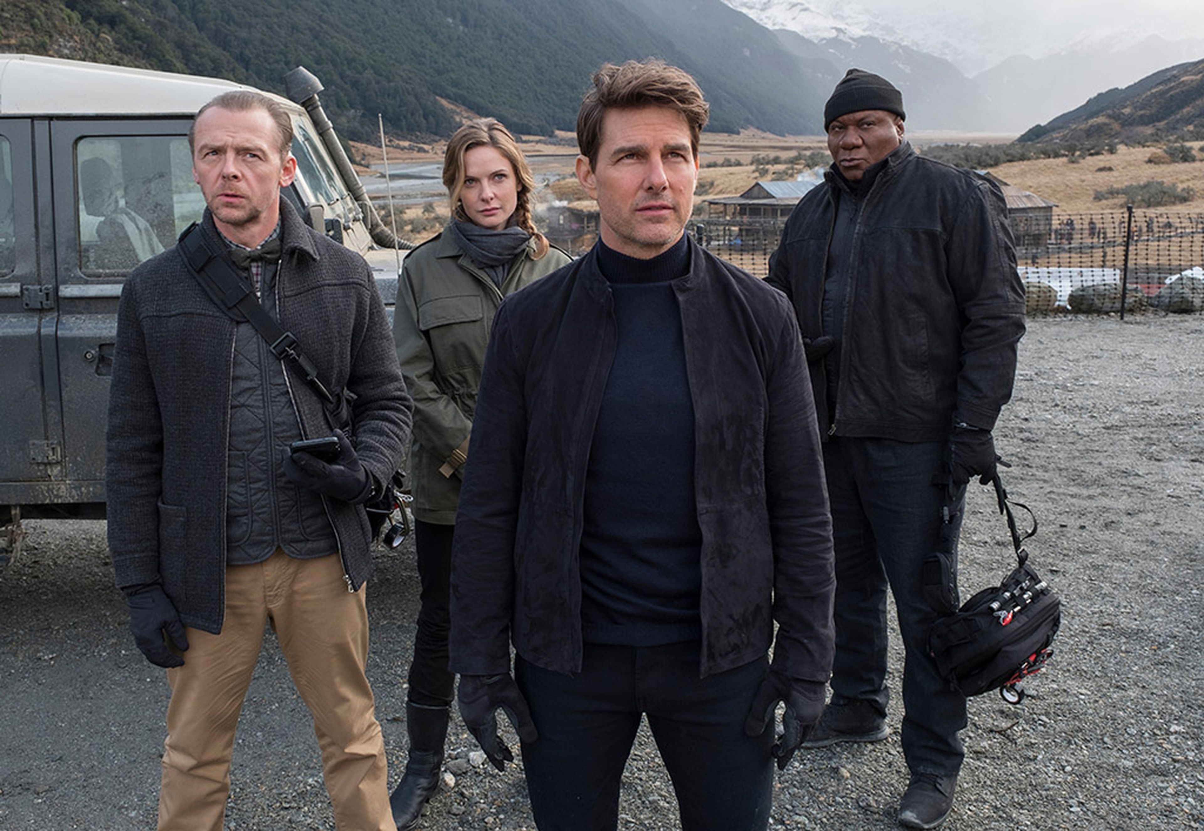 Tom Cruise, Simon Pegg, Rebecca Ferguson y Ving Rhames en Misión: Imposible - Fallout